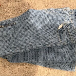Givenchy Blue Patterned Straight Jeans